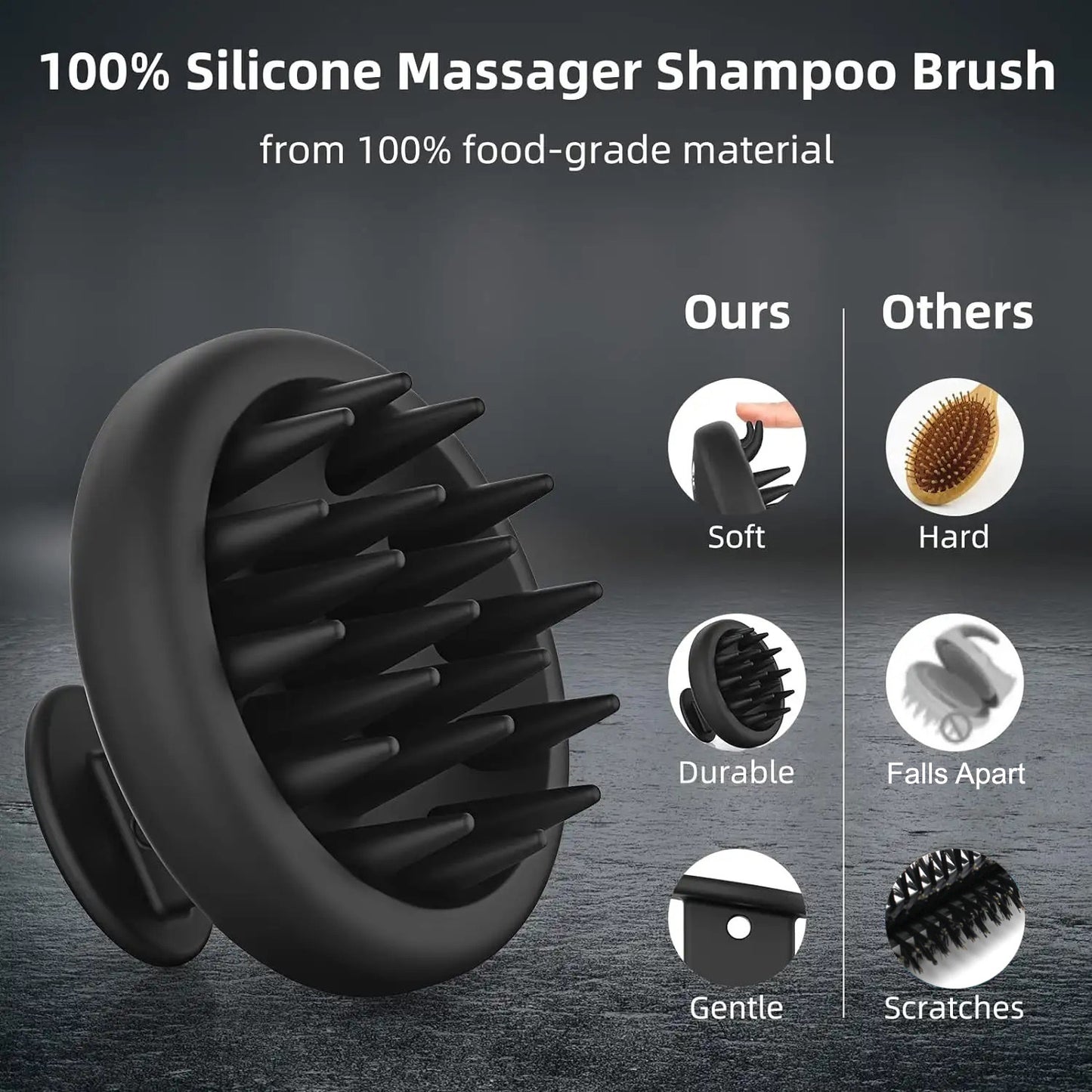 Scalp Massager Scrubber - Silicone